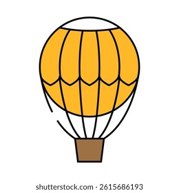 hydrogen weather balloon line icon vector. hydrogen weather balloon sign. isolated symbol illustration