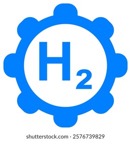 Hydrogen and wheel on white