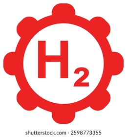 Hydrogen and wheel on white