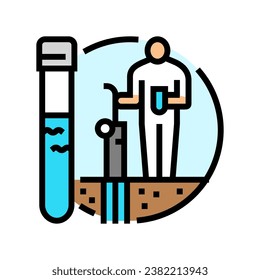 hydrogeological maps hydrogeologist color icon vector. hydrogeological maps hydrogeologist sign. isolated symbol illustration
