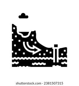 hydrogeological model hydrogeologist glyph icon vector. hydrogeological model hydrogeologist sign. isolated symbol illustration