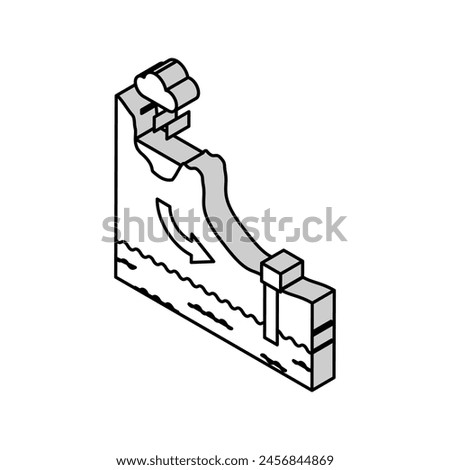 hydrogeological model hydrogeologist isometric icon vector. hydrogeological model hydrogeologist sign. isolated symbol illustration