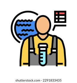 hydrologist worker color icon vector. hydrologist worker sign. isolated symbol illustration