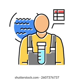 hydrologist worker color icon vector. hydrologist worker sign. isolated symbol illustration