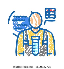 hydrologist worker doodle icon sketch vector. hydrologist worker sign. isolated symbol illustration