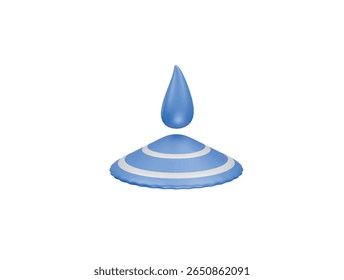  Hydrologie-Symbol 3D-Illustration rendern