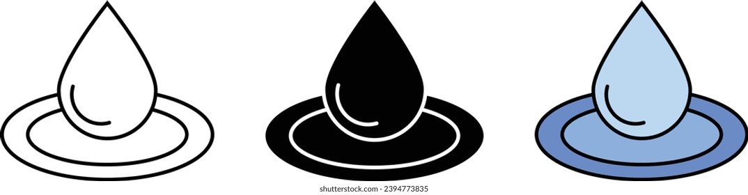 Icono de hidrología plantilla de símbolo de versión alineada, aislada y coloreada para el logotipo de colección de diseño gráfico y web. ilustración vectorial