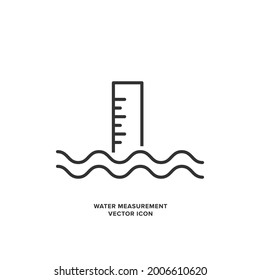 Hydrology, Water Measurement and Level Vector Icon. Illustrator EPS.