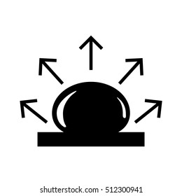 Hydrophobic icon - vector illustration.