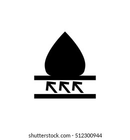 Hydrophobic icon - vector illustration.