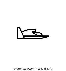 hydroplane icon. line style icon vector illustration. vehicle icon stock