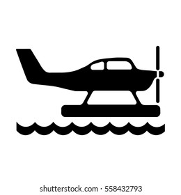 hydroplane vector icon, Seaplane