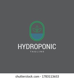 Hydroponic concept logo vector design