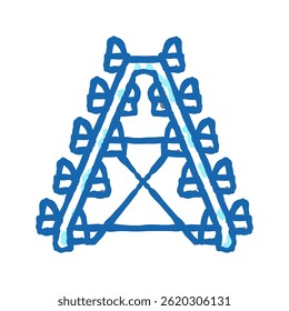 hydroponic farm machinery equipment doodle icon sketch vector. hydroponic farm machinery equipment sign. isolated symbol illustration