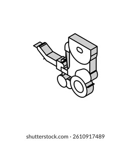 hydroponic farm machinery equipment isometric icon vector. hydroponic farm machinery equipment sign. isolated symbol illustration