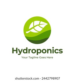 Hydroponic Farming Logo Design isoliert auf weißem Hintergrund