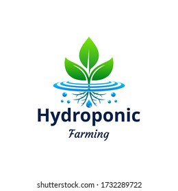 Hydroponic Farming Logo Vector Template