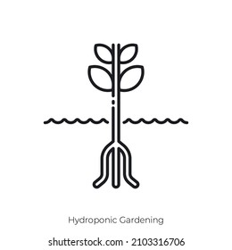 Hydroponic Gardening icon. Outline style icon design isolated on white background