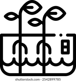 hydroponic icon. Thin Linear Style Design Isolated On White Background
