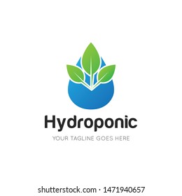 hydroponic logo and icon vector illustration design template