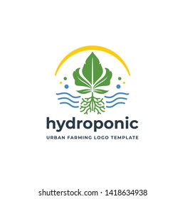 Hydroponic Logo Template for urban farming