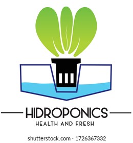 Hydroponic Logo Template for urban farming