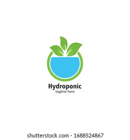 Hydroponic logo vector icon illustration design 