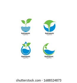 Hydroponic logo vector icon illustration design 