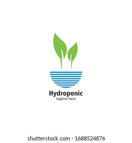Hydroponic logo vector icon illustration design 