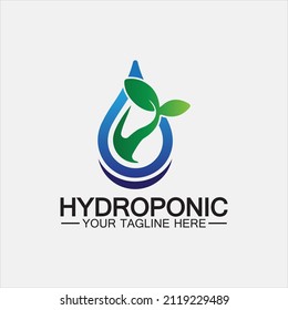 Hydroponic logo vector icon illustration design