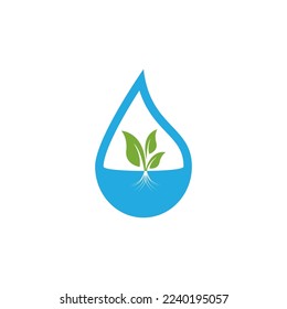 Hydroponic Logo Vector Template Illustration