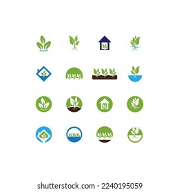 Hydroponic Logo Vector Template Illustration