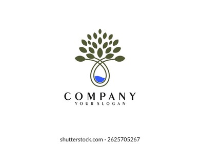 Logo de la planta hidropónica, logotipo de referencia para su negocio