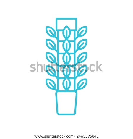 Hydroponic Tower garden. Isolated on white background. 