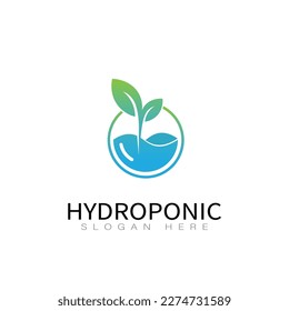 Hydroponic Vegetable Logo Design Vector