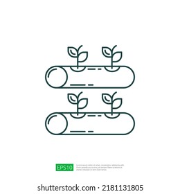 Hydroponics Farming Vector Line icon
