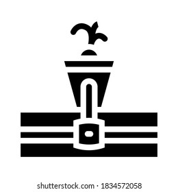 hydroponics glyph icon vector. hydroponics sign. isolated contour symbol black illustration