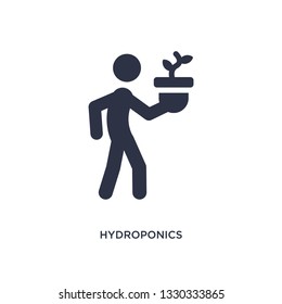 hydroponics icon. Simple element illustration from activity and hobbies concept. hydroponics editable symbol design on white background. Can be use for web and mobile.