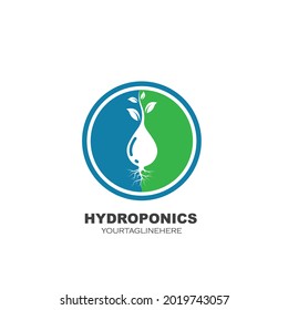 Hydroponik-Symbol, Vektorgrafik-Design-Vorlage