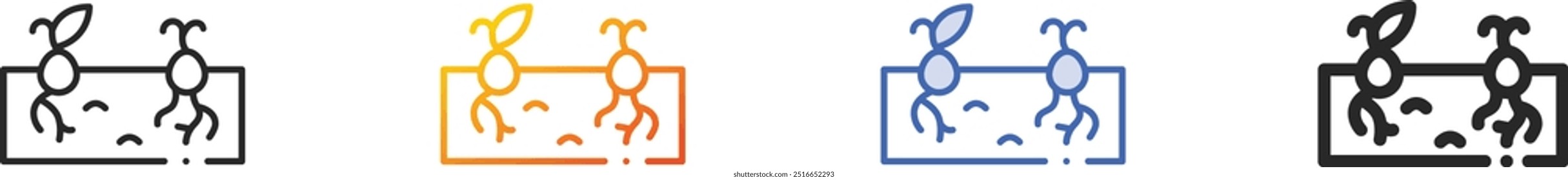 hydroponics icon.Thin Linear, Gradient, Blue Stroke and bold Style Design Isolated On White Background
