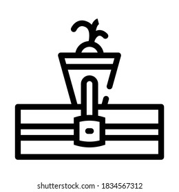 hydroponics line icon vector. hydroponics sign. isolated contour symbol black illustration