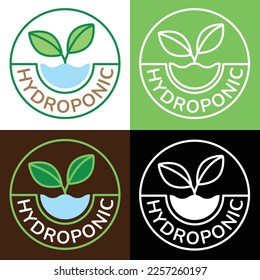 Hydroponics logo Concept design vector