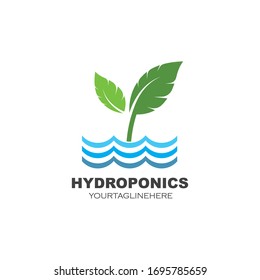 plantilla de diseño de ilustraciones vectoriales del logotipo hidroponico