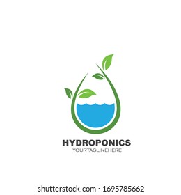 hydroponics logo vector illustration design template