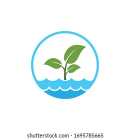 hydroponics logo vector illustration design template