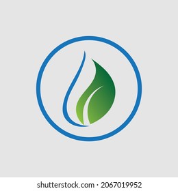 hydroponics logo vector illustration design template on gray background