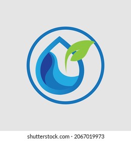 hydroponics logo vector illustration design template on gray background