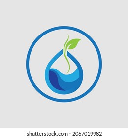 Hydroponics-Logo, Vektorgrafik-Design-Vorlage auf grauem Hintergrund