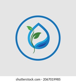 hydroponics logo vector illustration design template on gray background