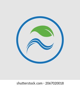 hydroponics logo vector illustration design template on gray background